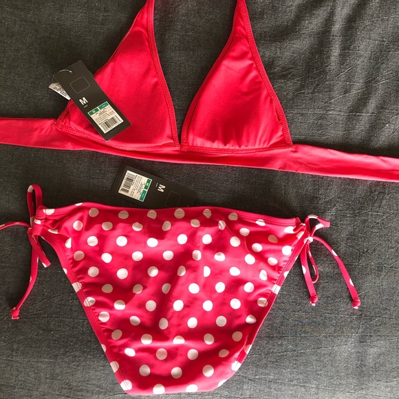 Mossimo Target Halter Top Polka Dot Tie Bikini - Picture 2 of 2